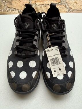 adidas Harden Vol. 5 Black & White Polka Dot Basketball Shoes